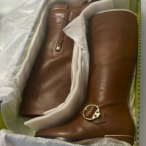 Tory Burch Sofia Riding Boot HI Veg size 7 color Festival Brown 219 NEW